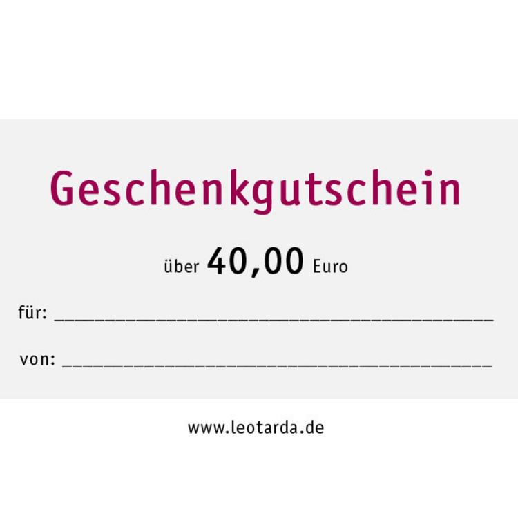 Geschenkgutschein 40,00 EUR